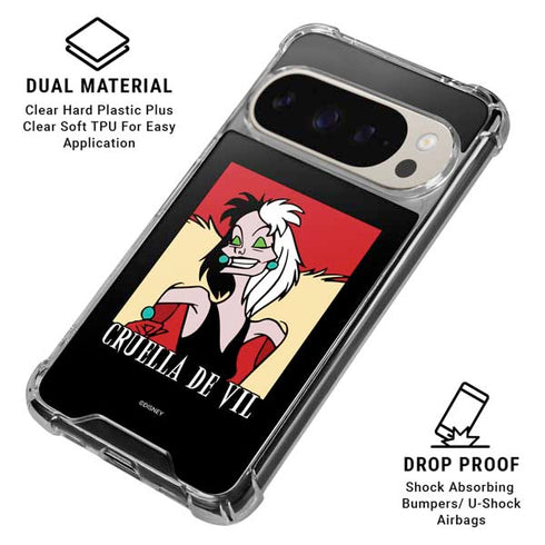 Disney Villains Cruella de Vil Pixel 9/9 Pro Clear Case